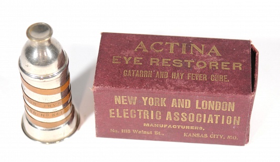 The Actina & its packaging, c.1886 (Museum of Historical Medical Artifacts)