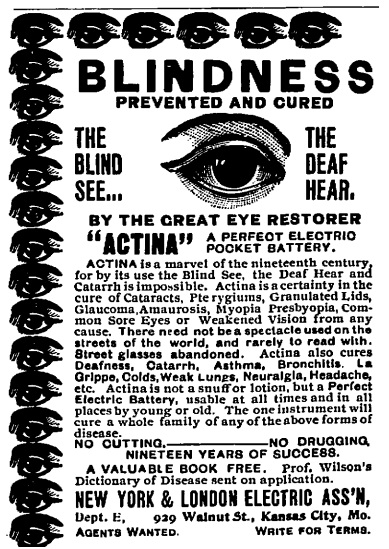 Advertisement for Actina. McClure's Magazine, April 1900.
